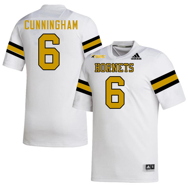 Alabama State Hornets #6 DeMarkus Cunningham College Football Jerseys Stitched Sale-White